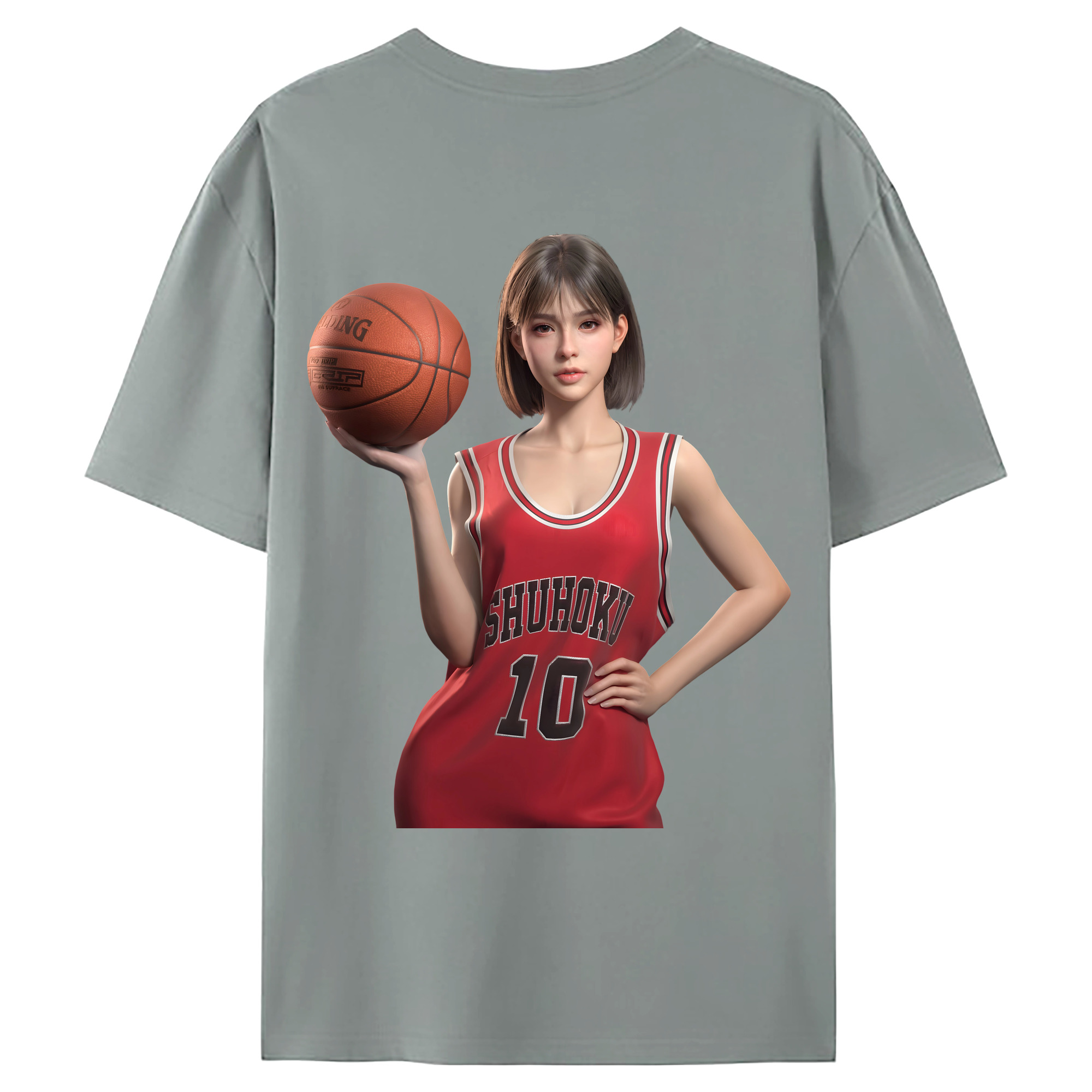（画像用） SLAM DUNK／スラムダンク 綿100％ メンズ半袖Tシャツ（バックプリント） 通気性